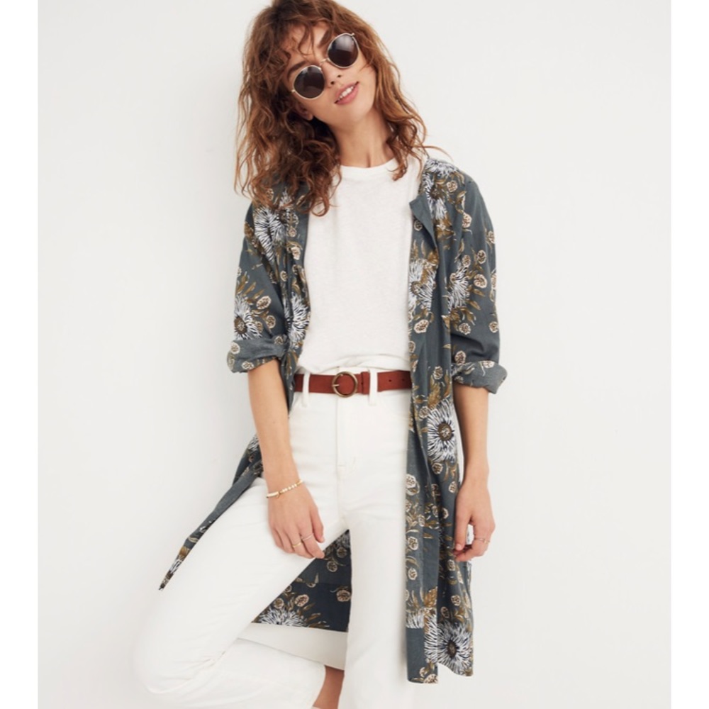 ISO Madewell Robe Jacket in Painted Blooms
